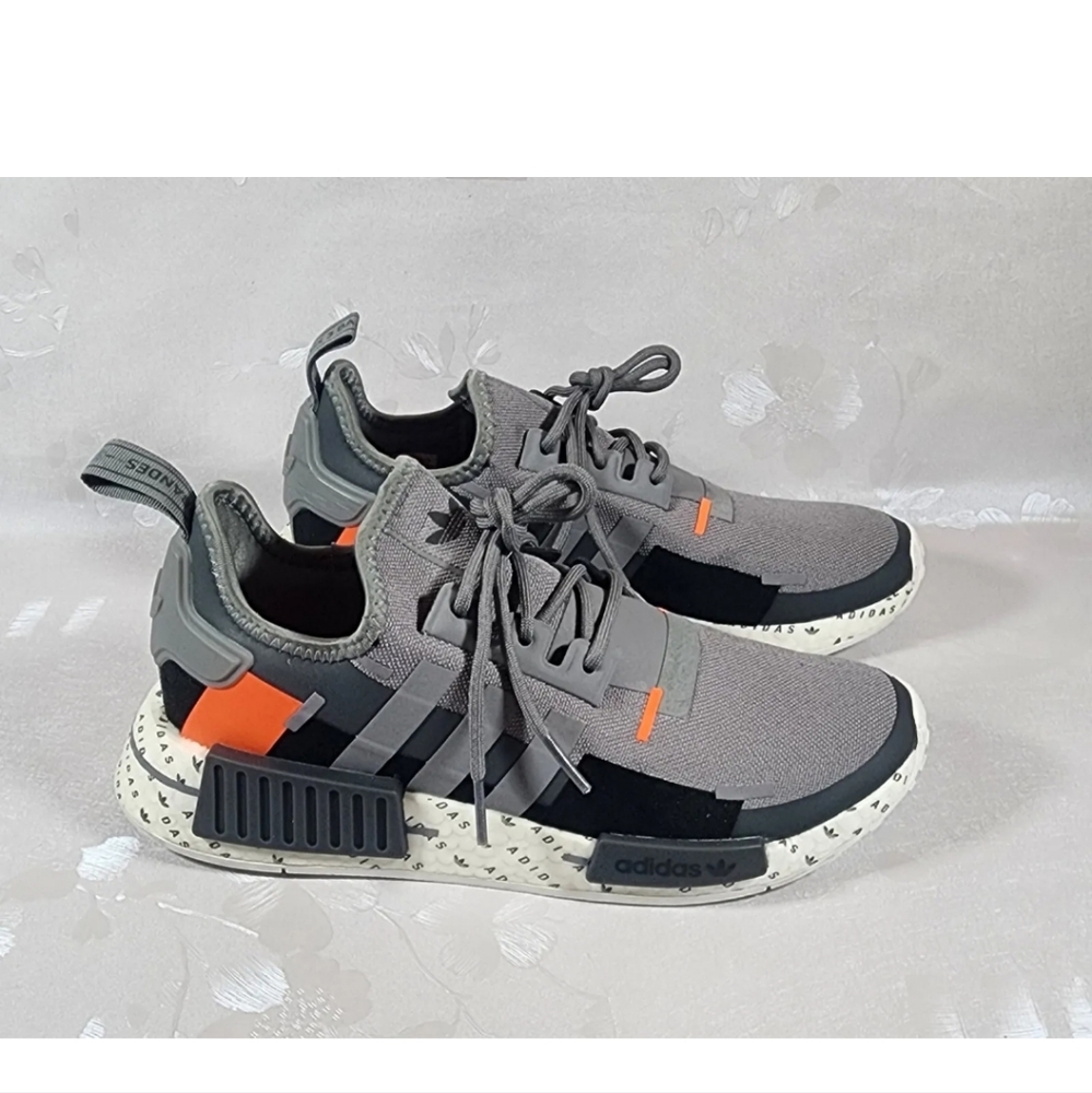 Adidas NMD R1 Men's Sz 6 Grey Team Solar Orange GZ7945 Sneakers